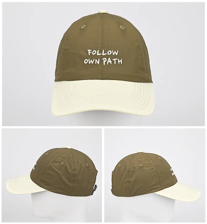 Follow Your Path Baseball Cap for Men Women Olive White — feature 13