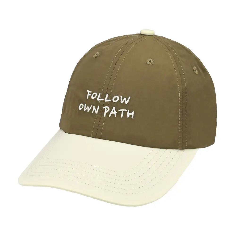 Follow Your Path Baseball Cap for Men Women Olive White - Image 4