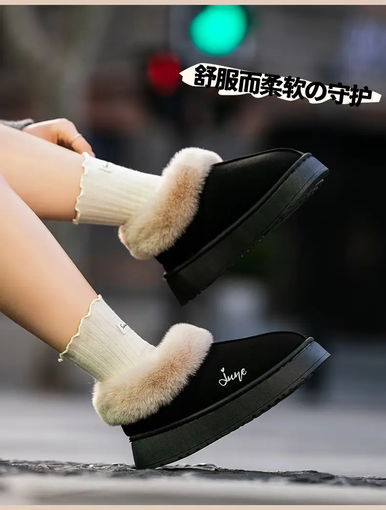 Cotton Slippers Women's Winter Indoor Wear-resistant Soft Bottom Warm Household Couple's Home Autumn and Winter New Cotton Slippers for Men — feature 4