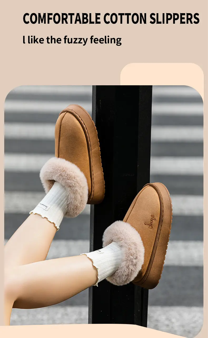 Cotton Slippers Women's Winter Indoor Wear-resistant Soft Bottom Warm Household Couple's Home Autumn and Winter New Cotton Slippers for Men — feature 6