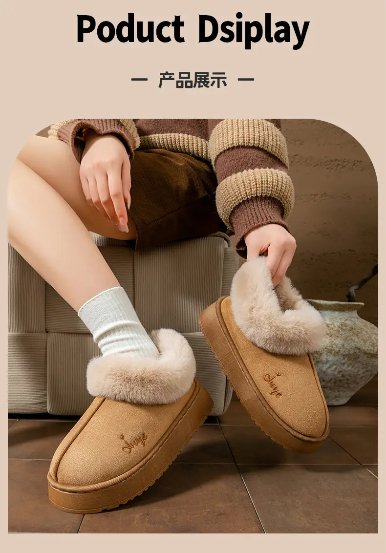 Cotton Slippers Women's Winter Indoor Wear-resistant Soft Bottom Warm Household Couple's Home Autumn and Winter New Cotton Slippers for Men — feature 8