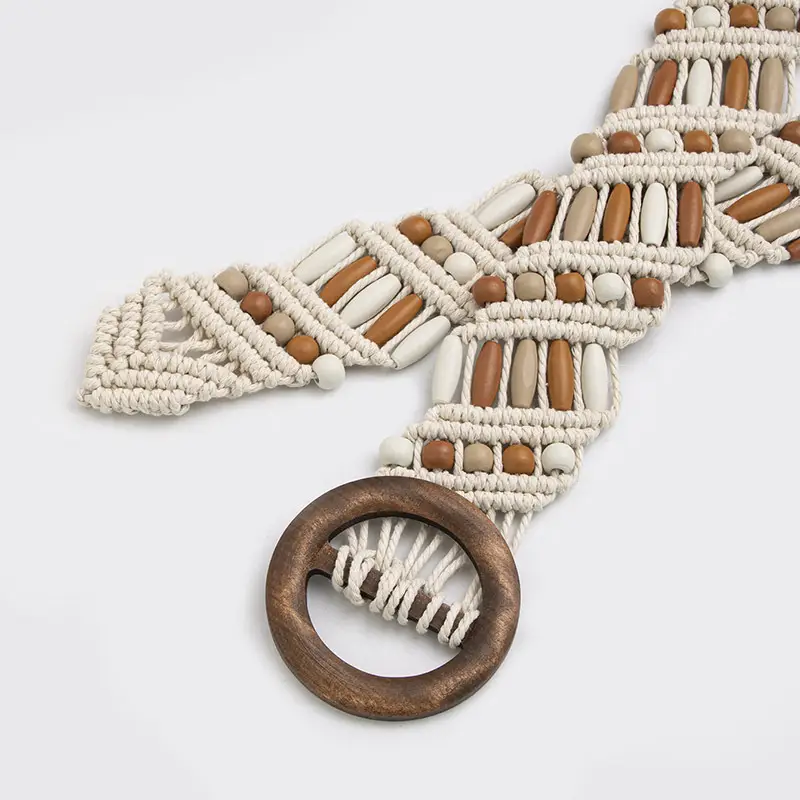 Bohemian Wooden Bead Belt for Women