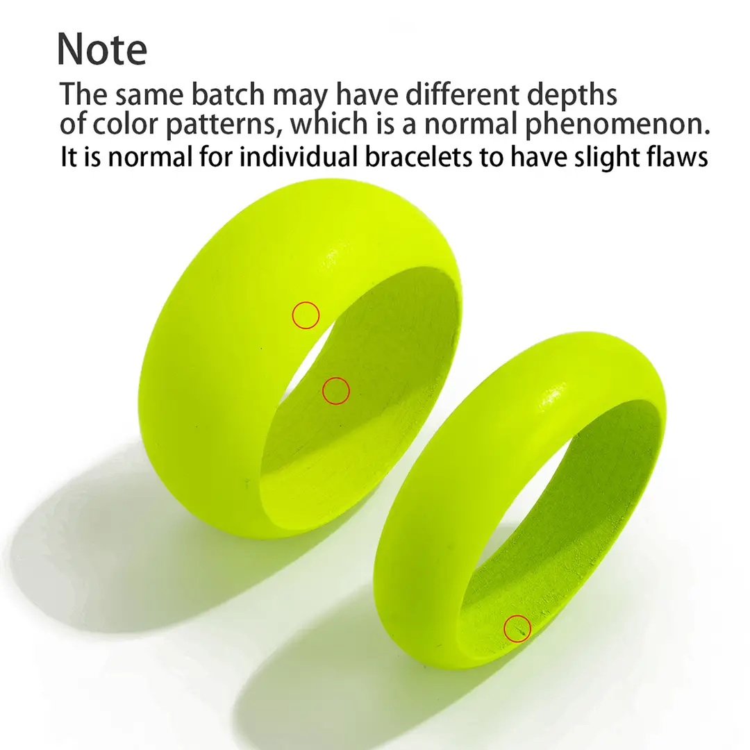European and American Cross-border Jewelry 2025 New Wide-faced Bracelet Exaggerated Wooden Fluorescent Green High-end Fashion Bracelet — feature 5