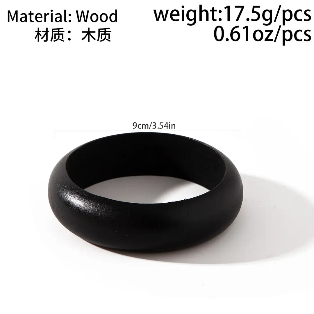 European and American Cross-border Jewelry 2025 New Wide-faced Bracelet Exaggerated Wooden Fluorescent Green High-end Fashion Bracelet — feature 8