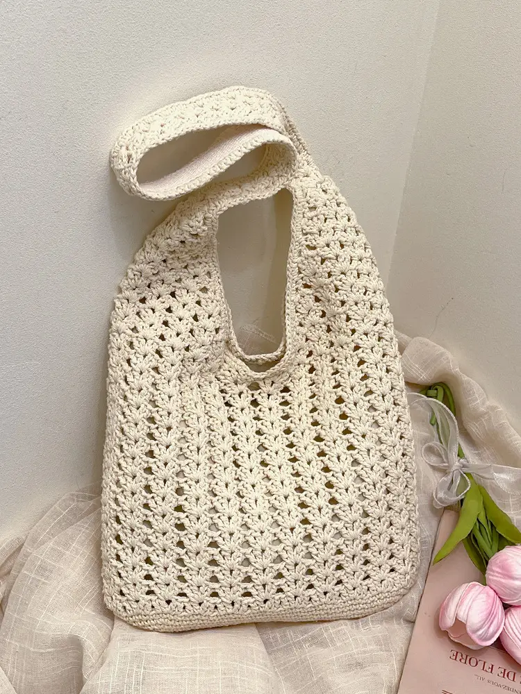 Mori Style Woven Tote Bag Women Casual Shoulder Bag Large Capacity - Image 3