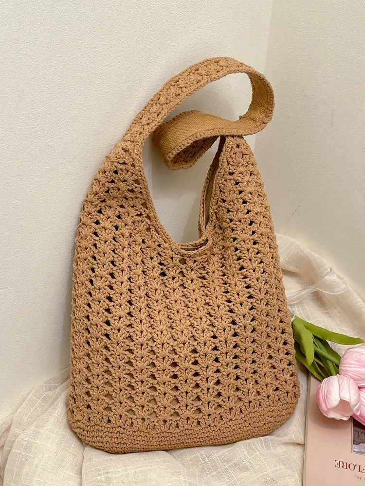 Mori Style Woven Tote Bag Women Casual Shoulder Bag Large Capacity - Image 4