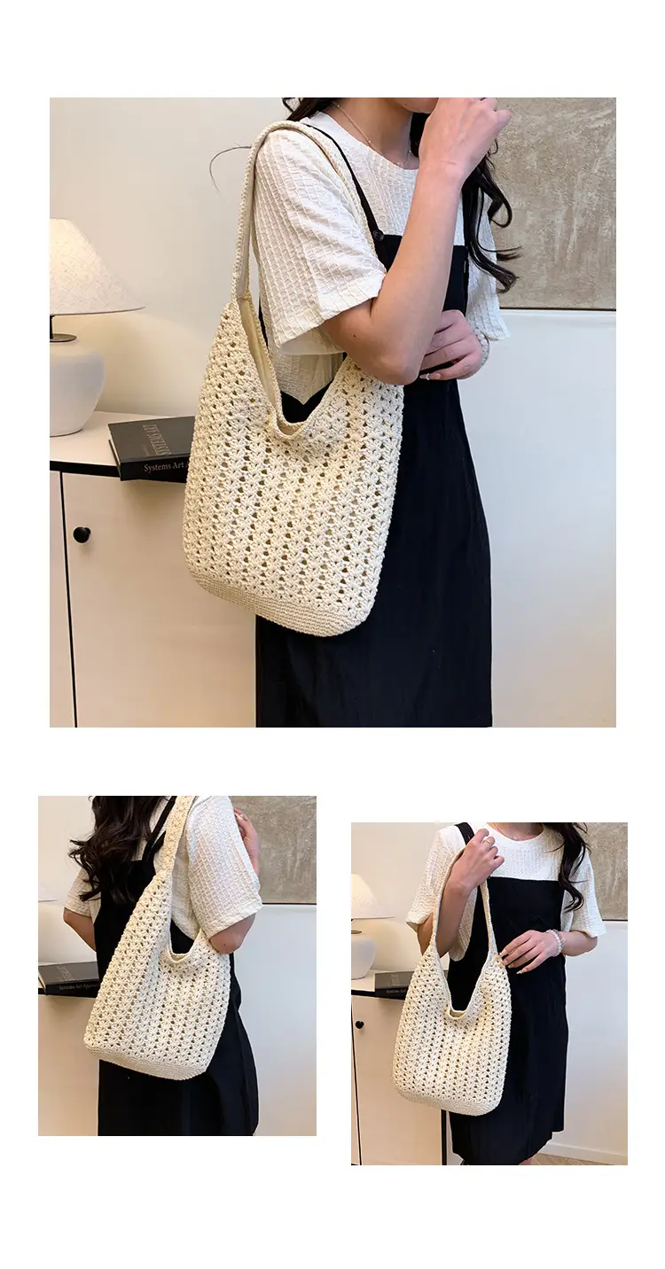 Mori Style Woven Tote Bag Women Casual Shoulder Bag Large Capacity — feature 11