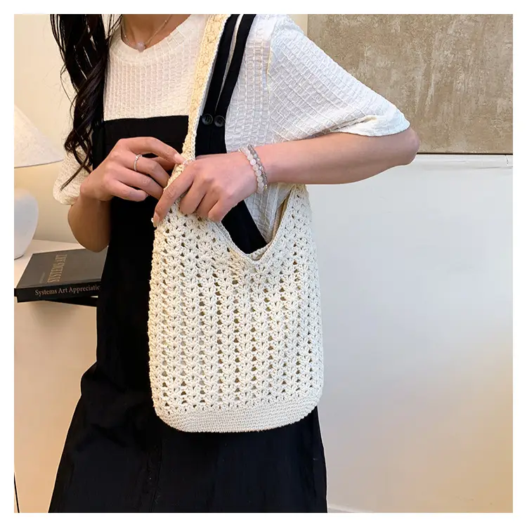 Mori Style Woven Tote Bag Women Casual Shoulder Bag Large Capacity — feature 16