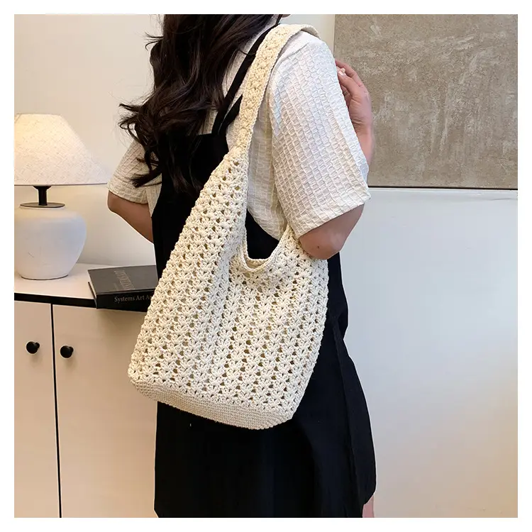 Mori Style Woven Tote Bag Women Casual Shoulder Bag Large Capacity — feature 18
