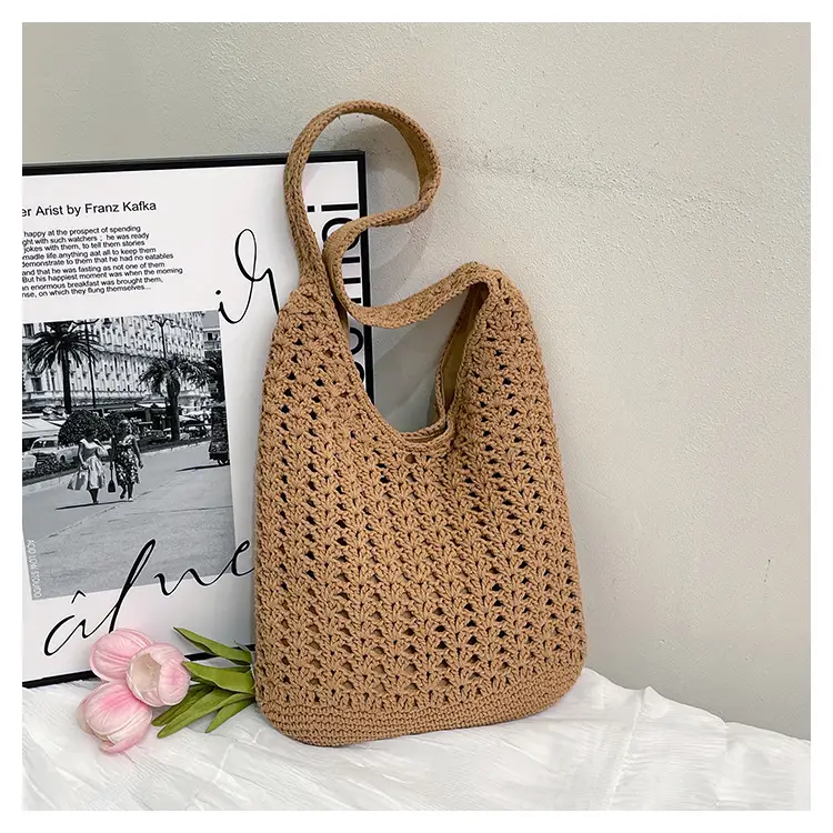 Mori Style Woven Tote Bag Women Casual Shoulder Bag Large Capacity — feature 29