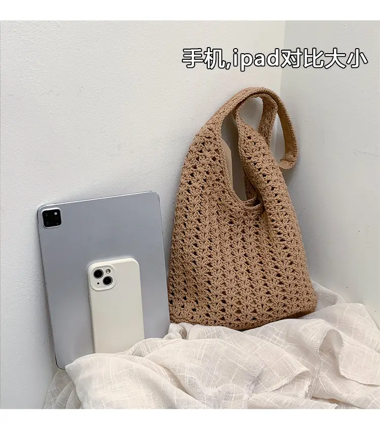 Mori Style Woven Tote Bag Women Casual Shoulder Bag Large Capacity — feature 8