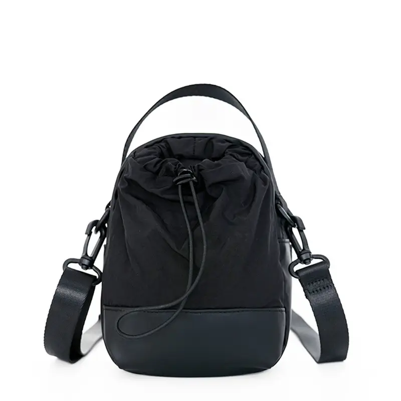 Men's Black Satchel Shoulder Bag with Crossbody Strap - Image 8