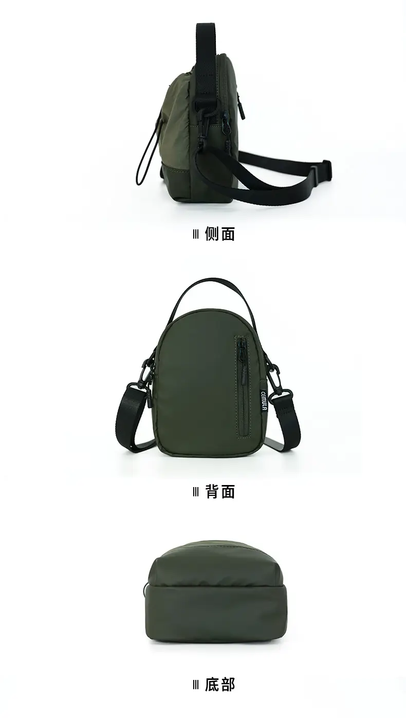 Men's Black Satchel Shoulder Bag with Crossbody Strap — feature 10