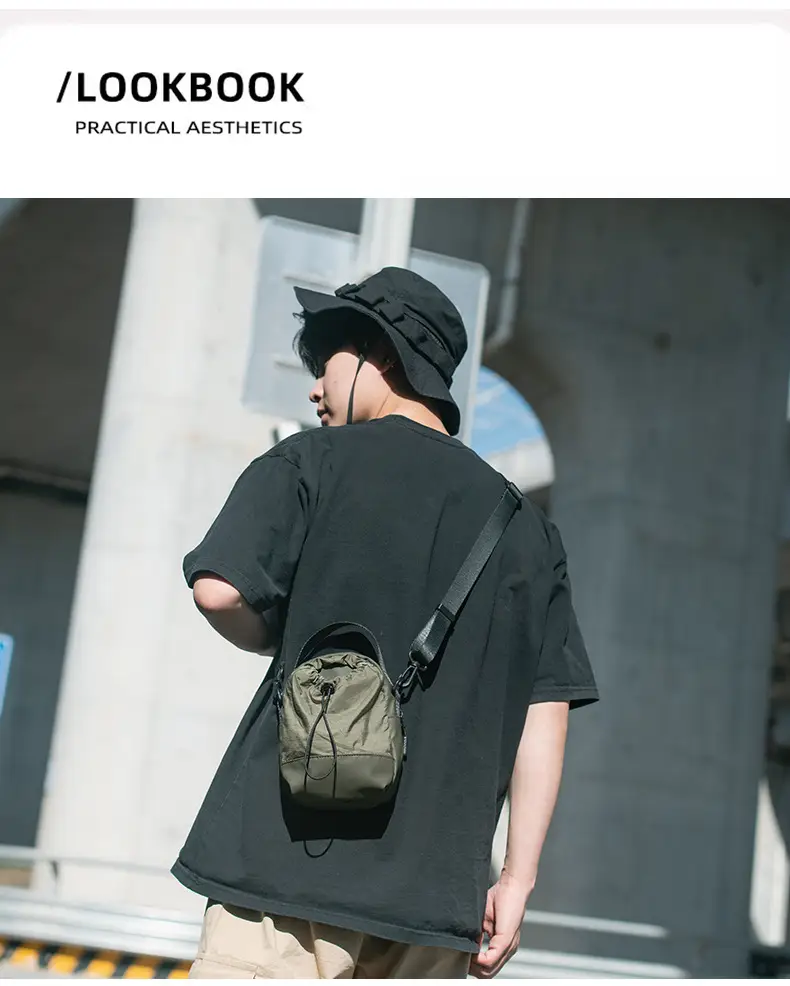 Men's Black Satchel Shoulder Bag with Crossbody Strap — feature 15