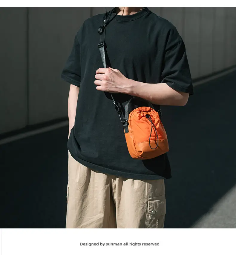 Men's Black Satchel Shoulder Bag with Crossbody Strap — feature 22