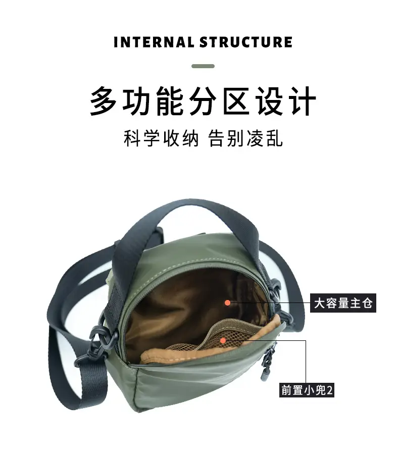 Men's Black Satchel Shoulder Bag with Crossbody Strap — feature 4