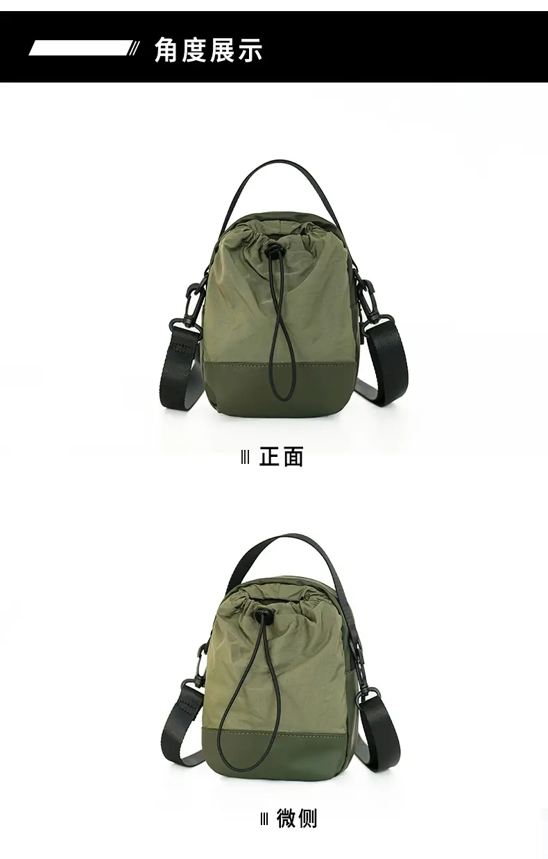 Men's Black Satchel Shoulder Bag with Crossbody Strap — feature 9
