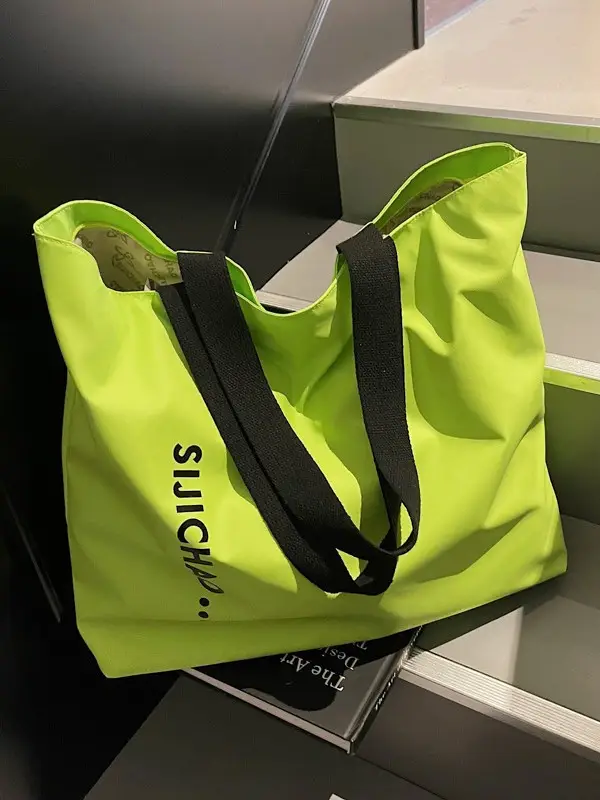Women's Neon Letter Print Shoulder Bag Large Capacity - Image 5