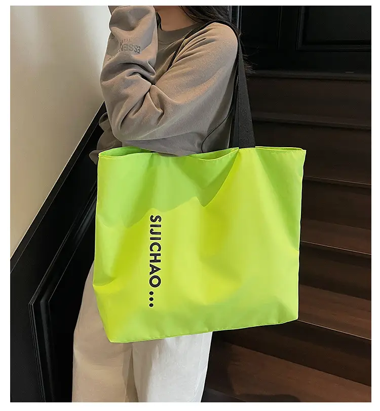 Women's Neon Letter Print Shoulder Bag Large Capacity — feature 1