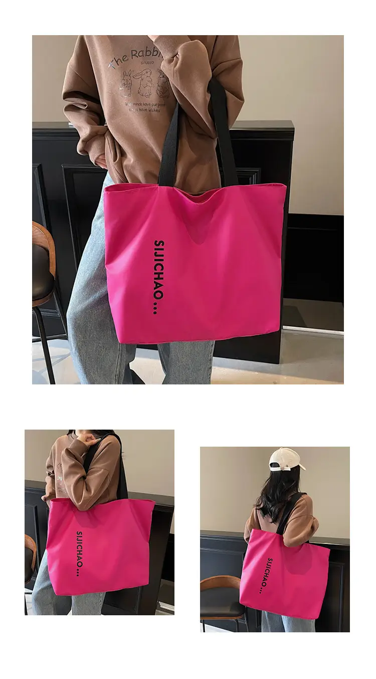 Women's Neon Letter Print Shoulder Bag Large Capacity — feature 12