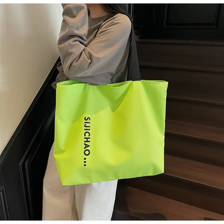 Women's Neon Letter Print Shoulder Bag Large Capacity — feature 31
