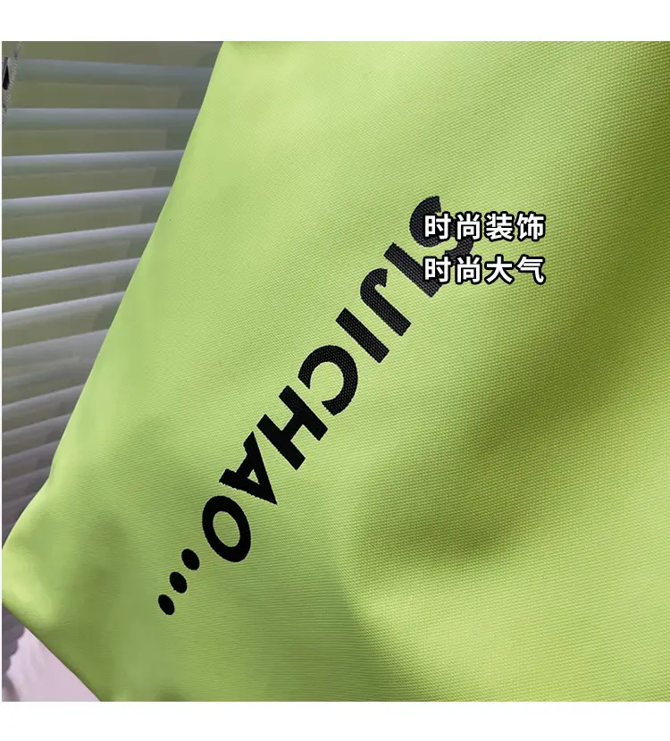 Women's Neon Letter Print Shoulder Bag Large Capacity — feature 6