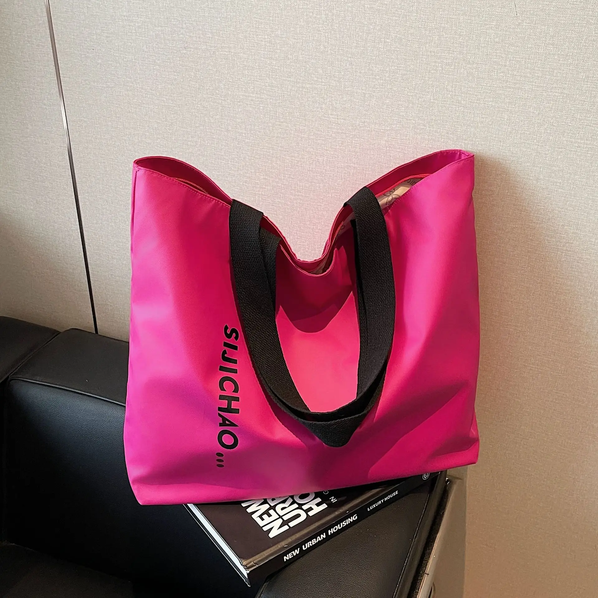 Women's Neon Letter Print Shoulder Bag Large Capacity - Image 4