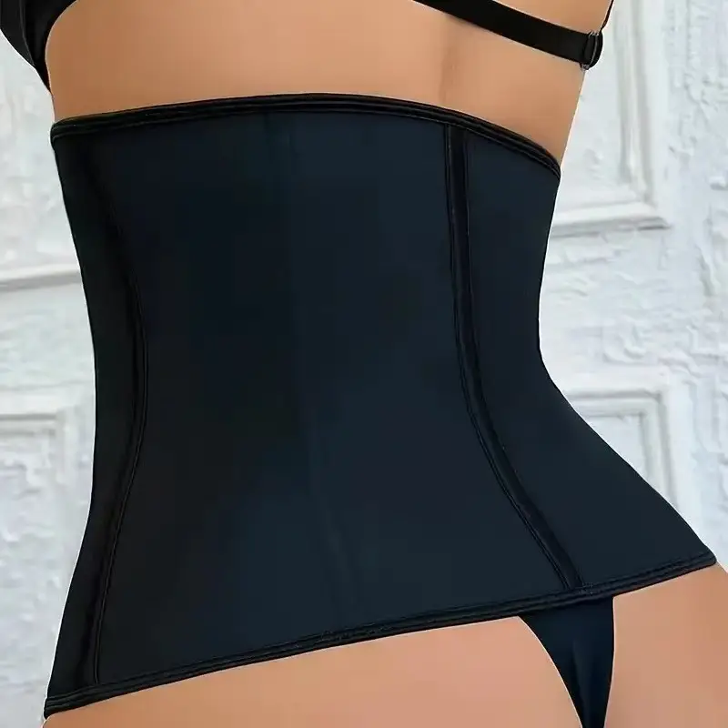 Black Waist Trainer for Women 3-Buckle Hourglass Shaping