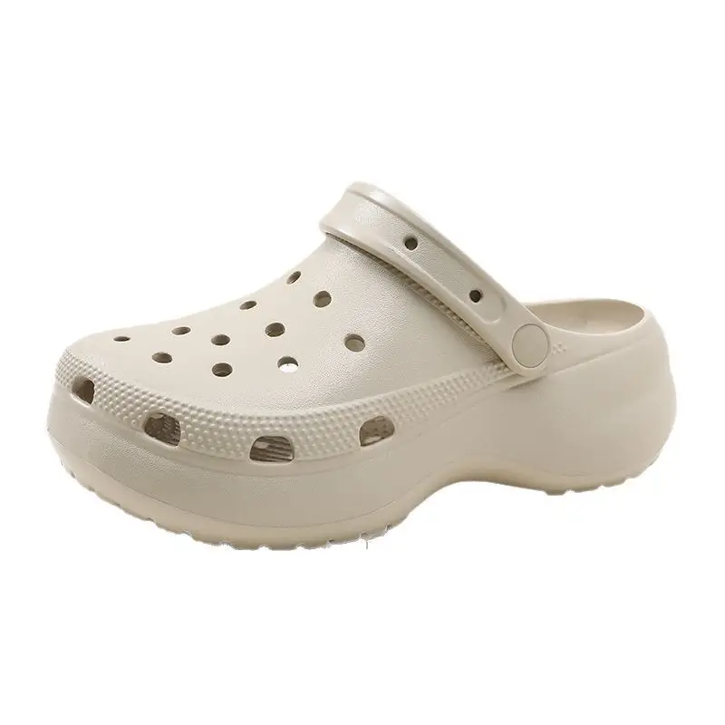 Women's Black EVA Beach Slippers Height Increased Thick Bottom - Image 8
