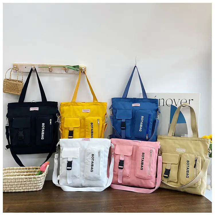 Women's Canvas Shoulder Bag Multi Color Large Capacity - Image 6