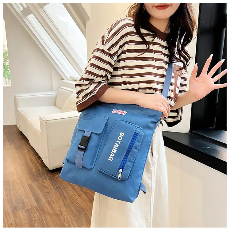 Women's Canvas Shoulder Bag Multi Color Large Capacity - Image 8