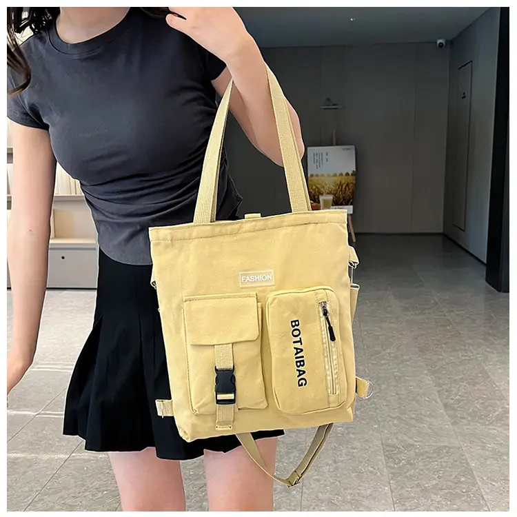 Women's Canvas Shoulder Bag Multi Color Large Capacity - Image 9