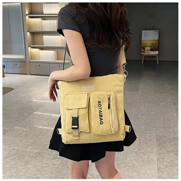 Women's Canvas Shoulder Bag Multi Color Large Capacity — feature 5