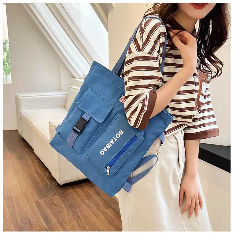 Women's Canvas Shoulder Bag Multi Color Large Capacity — feature 9
