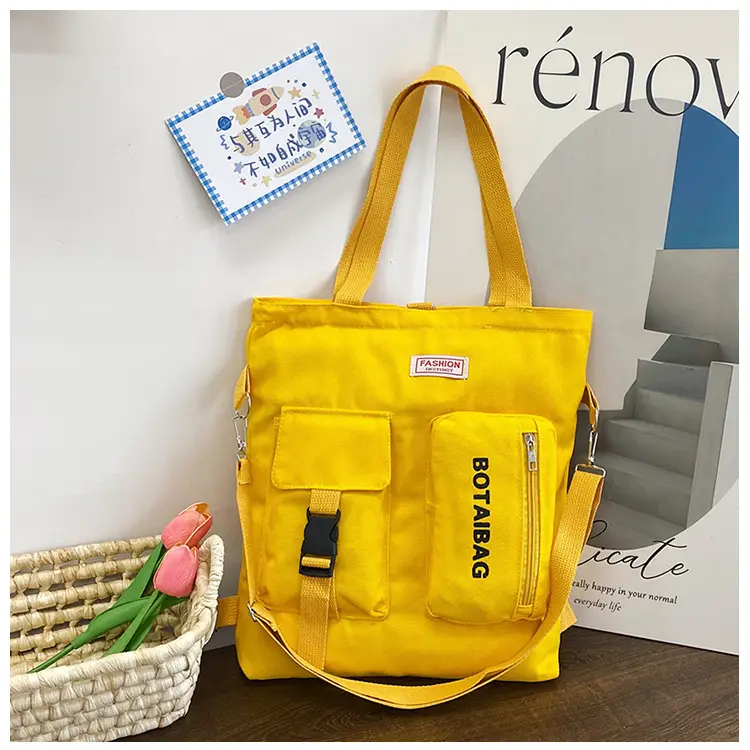 Women's Canvas Shoulder Bag Multi Color Large Capacity - Image 5
