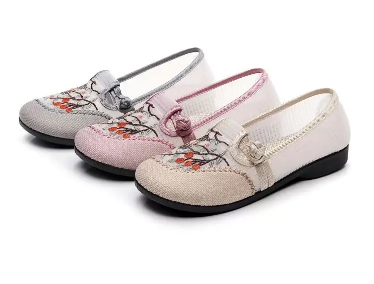 Old Beijing Cloth Shoes Women's Summer Breathable Mother Shoes Soft Sole Non-slip Middle-aged and Elderly Milk Shoes Single-layer Shoes Slip-on Women's Shoes — feature 15