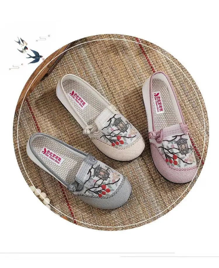 Old Beijing Cloth Shoes Women's Summer Breathable Mother Shoes Soft Sole Non-slip Middle-aged and Elderly Milk Shoes Single-layer Shoes Slip-on Women's Shoes — feature 5