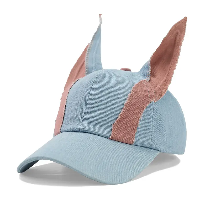 New Denim Doberman Ears Baseball Cap for Women - Image 2