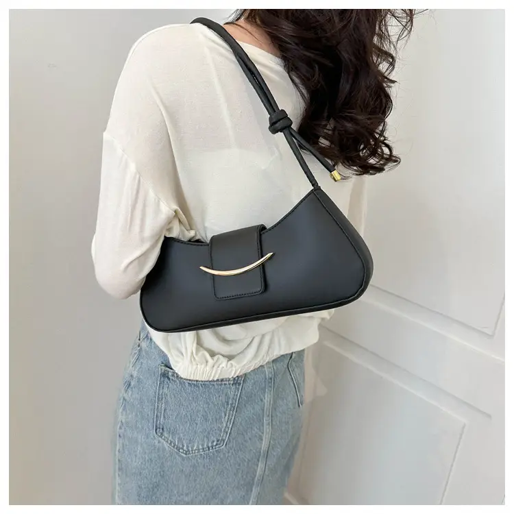 Pink Leather Messenger Bag with Gold Clasp — feature 13