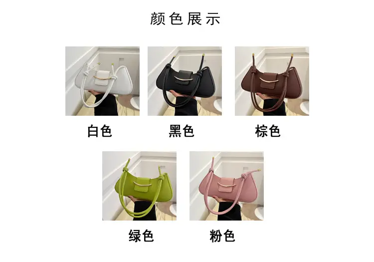 Pink Leather Messenger Bag with Gold Clasp — feature 3