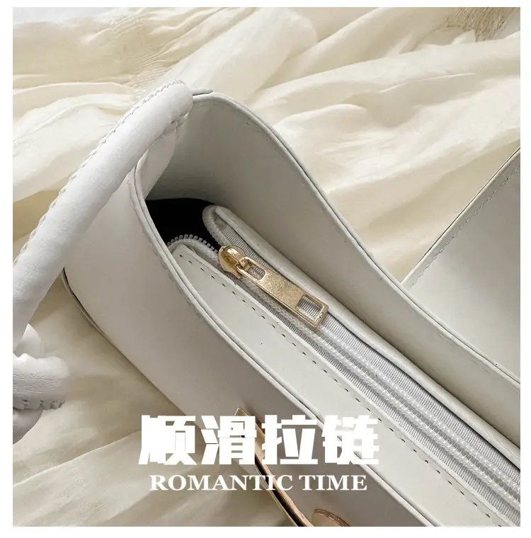Pink Leather Messenger Bag with Gold Clasp — feature 7