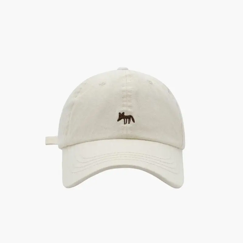 White Maroon Fox Cap for Men Women Baseball — feature 24