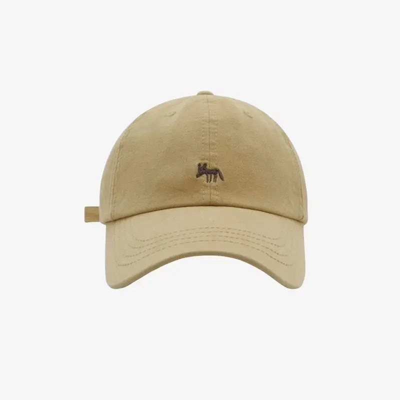 White Maroon Fox Cap for Men Women Baseball - Image 6