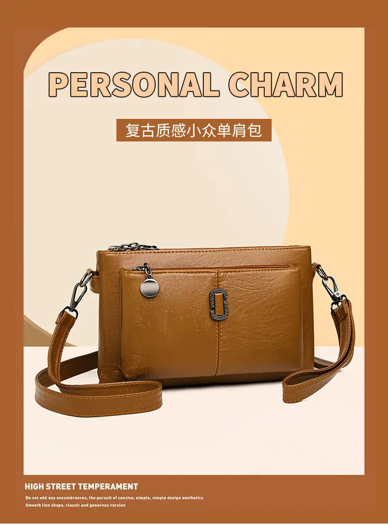 Black Women's 2026 Clutch Bag Multi-Compartment Crossbody — feature 1