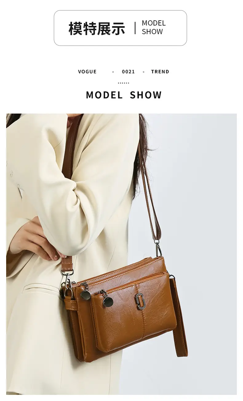 Black Women's 2026 Clutch Bag Multi-Compartment Crossbody — feature 14