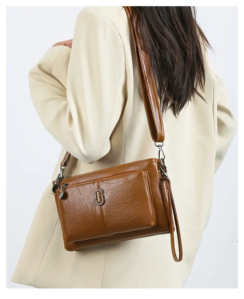 Black Women's 2026 Clutch Bag Multi-Compartment Crossbody — feature 15