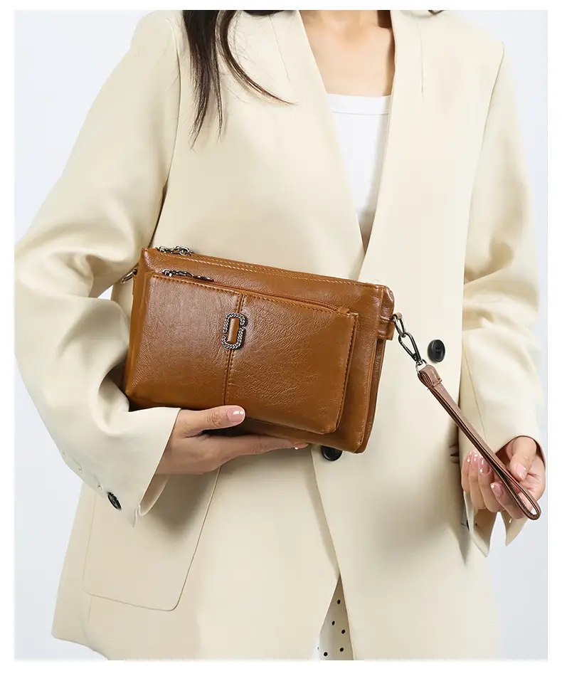 Black Women's 2026 Clutch Bag Multi-Compartment Crossbody — feature 17