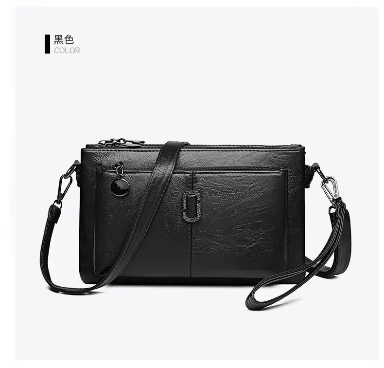 Black Women's 2026 Clutch Bag Multi-Compartment Crossbody — feature 28