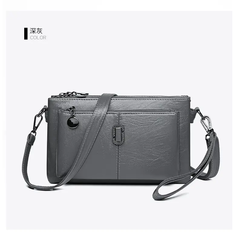 Black Women's 2026 Clutch Bag Multi-Compartment Crossbody — feature 33
