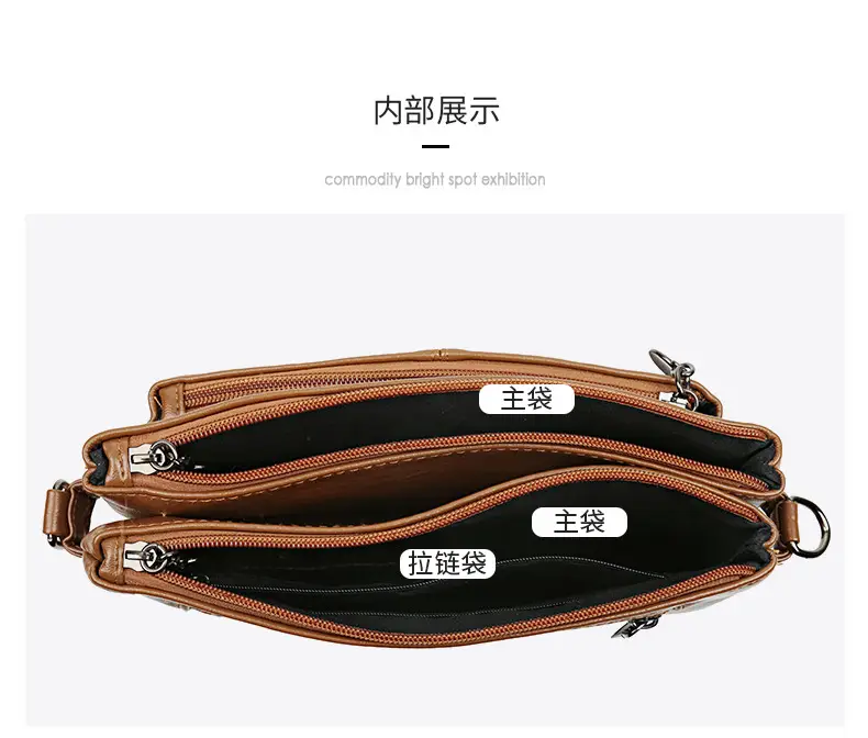 Black Women's 2026 Clutch Bag Multi-Compartment Crossbody — feature 47